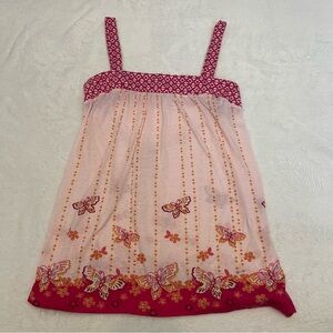 No Boundaries Pink Butterfly Camisole Tank Y2K Vintage